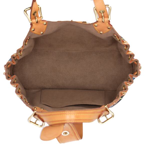 Louis Vuitton x Murakami Theda GM Monogram Multicolore Handbag M92345 Black - Picture 5 of 8